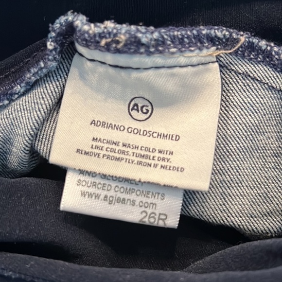 AG Adriano Goldschmied Secret Fit Belly Distressed Skinny Leg Maternity Jeans 26 - Picture 3 of 8